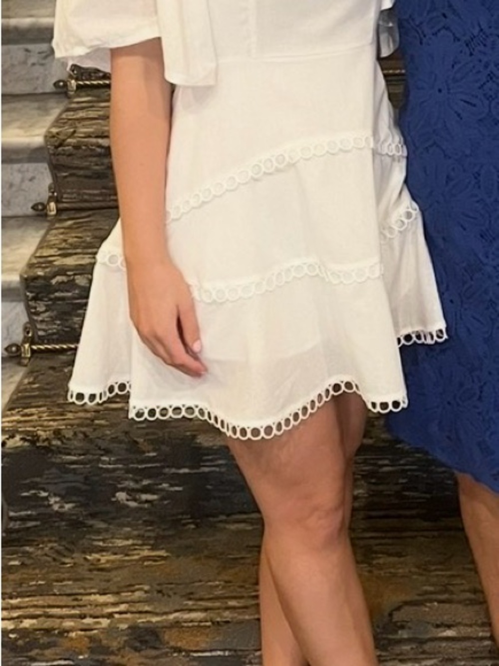 Showpo White Square Neck Puff-Sleeve Mini Dress - Picture 2 of 4